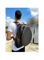 Tennis Backpack Black Leather Bag