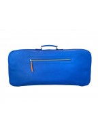 Grain Leather Blue 6 Racket Tennis Bag