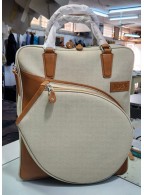 Tan Color Leather Tennis Bag