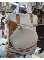 Tan Color Leather Tennis Bag