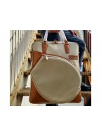 Tan Color Leather Tennis Bag