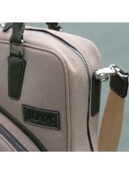 Gray Pink Leather Tennis Bag