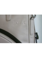 White Green Leather Tote Tennis Bag