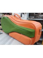 Orange Green Leather Tennis Bag